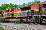 KCSM 4081 trails on a northbound grain train 